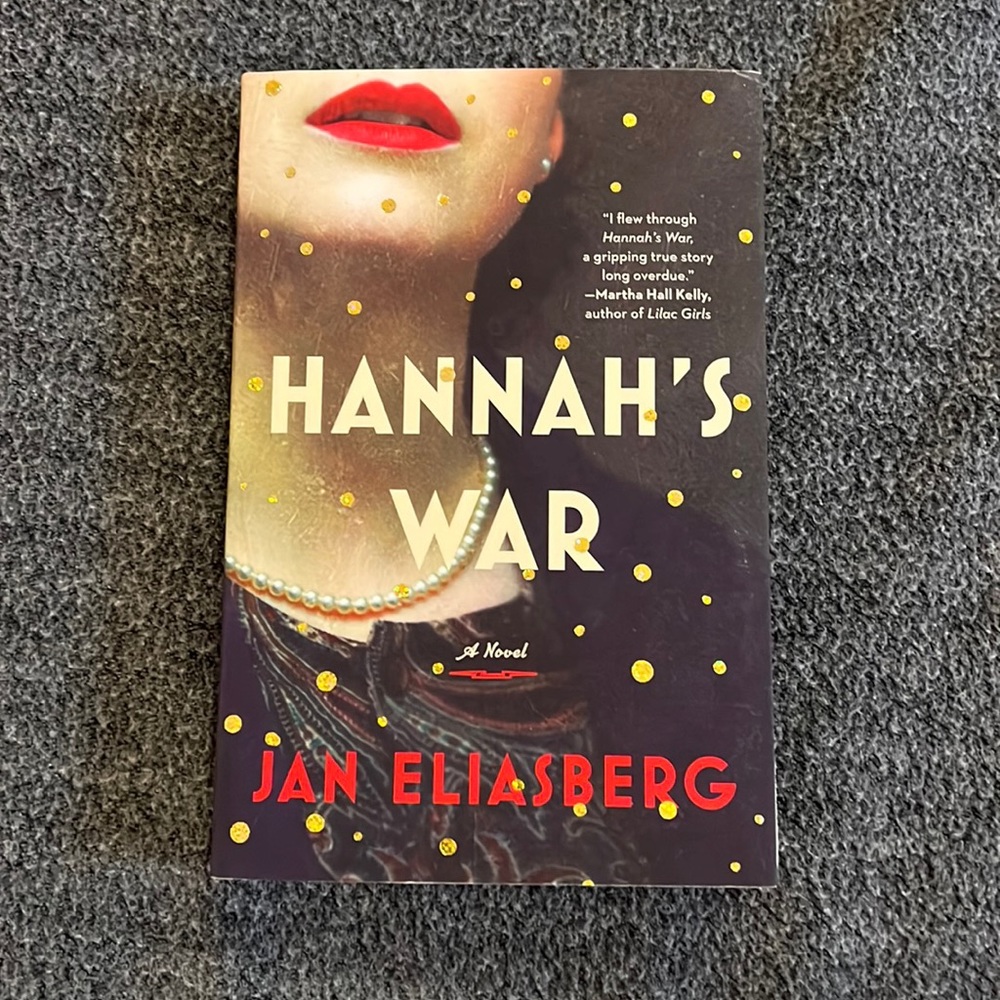 “Hannah’s War” by Jan Eliasberg.  Paperback book, unread.